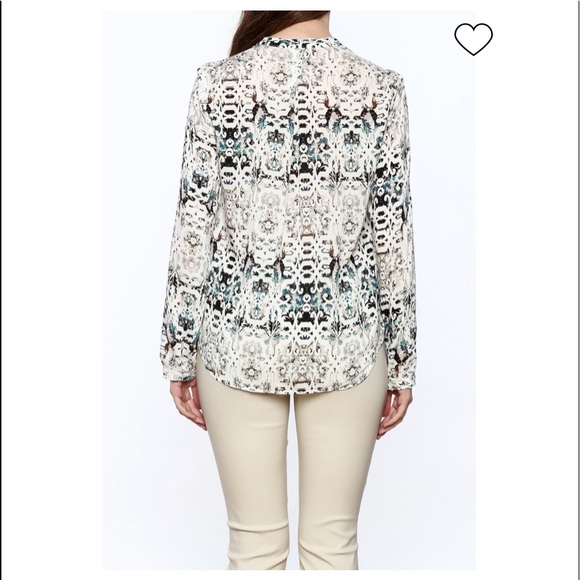 Tribal Jeans Tribal Print Blouse with Tassle Sz Xs - Picture 5 of 14